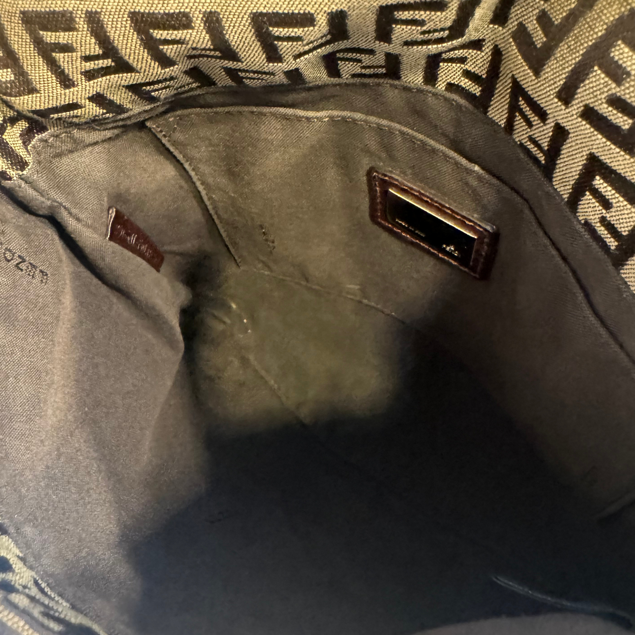 Fendi Mamma Baguette Zucca Canvas