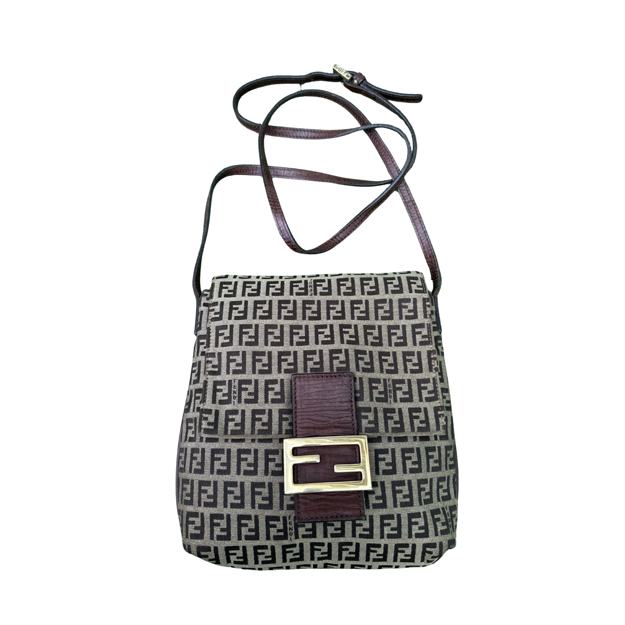 Fendi Mamma Baguette Zucca Canvas