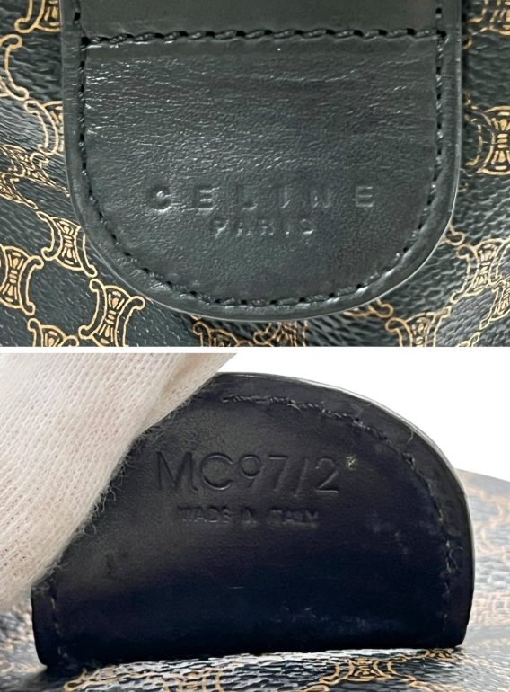 Céline Macadam Travel Bag en Lona Negra