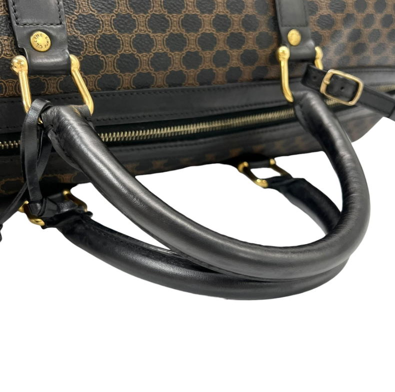Céline Macadam Travel Bag en Lona Negra