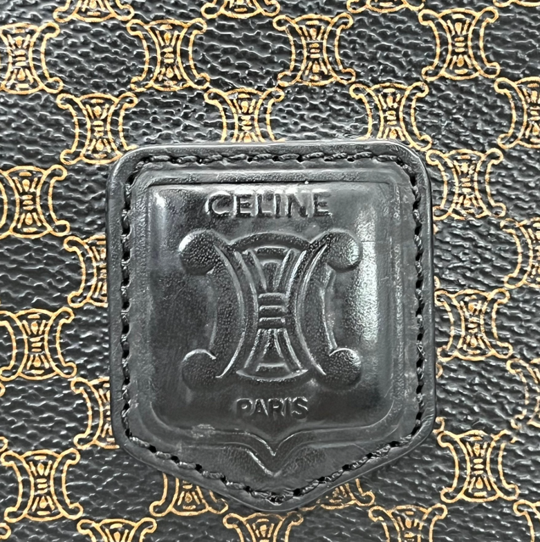 Céline Macadam Travel Bag en Lona Negra