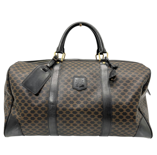 Céline Macadam Travel Bag en Lona Negra