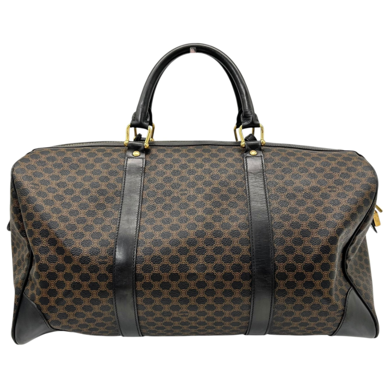 Céline Macadam Travel Bag en Lona Negra
