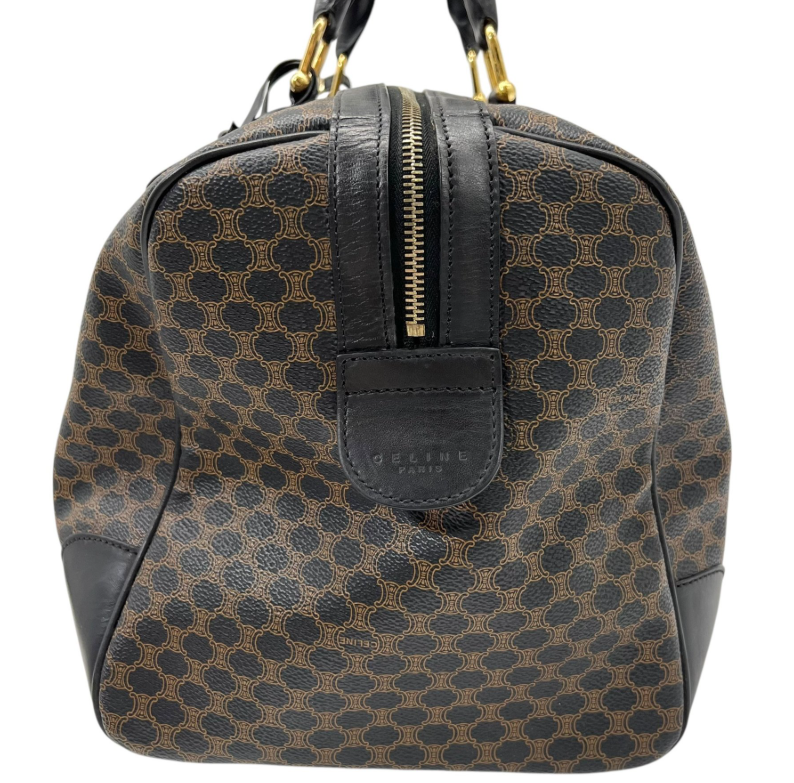 Céline Macadam Travel Bag en Lona Negra